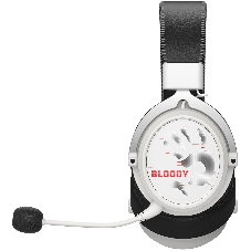 Гарнитура Bloody MR590 Sports Red белый/чёрный, беспроводная + проводная, Bluetooth, до 35 ч