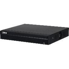 Видеорегистратор IP 16-канальный DAHUA 4K и H.265+. Входящий поток до 160 Мбит/с; сжатие: H.265+, H.265, H.264+, H.264; разрешение записи до 12Мп; накопители: 1 SATA III до 20Тбайт; воспроизведение: 8к