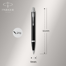 Набор ручек Parker IM Core FK221 (CW2093215) черный CT сталь нержавеющая, подарочная коробка ручка перьевая, ручка шариковая