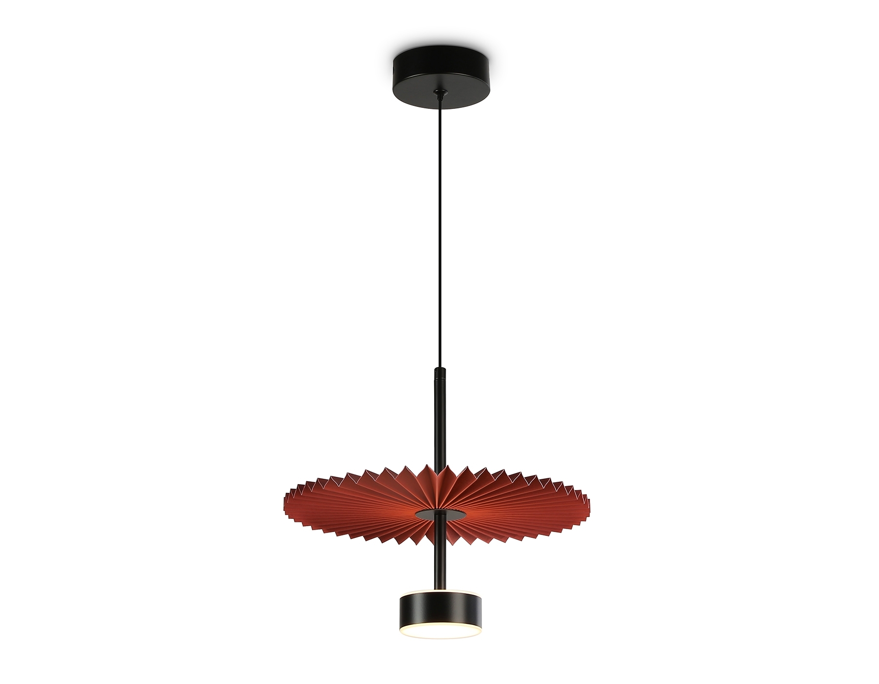 Светильник Ambrella light LH72613 BK/RD черный/красный 6W 3000K D300*260-1770