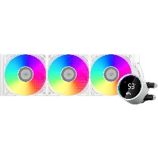 Система охлаждения Water Cooling System PCCooler DA360 Pro ARGb WH (300W, 360мм, белый, ARGb/Fans: 3x120мм, 75.8CFM, 33.7dBA, 2200RPM/Pump height 57мм, 28dBA, 3000RPM, Rad thickness 27мм/S: 1851, 1700, 1200, 20XX, 115X, AM5, AM4)