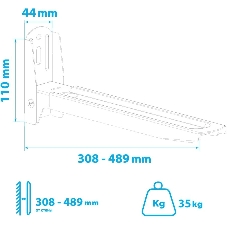 Кронштейн для СВЧ KROMAX MICRO-6w белый