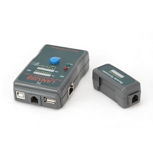 Тестер LAN Cablexpert NCT-2, 100/1000 Base-TX, для UTP, STP, RJ-11, USB-кабеля