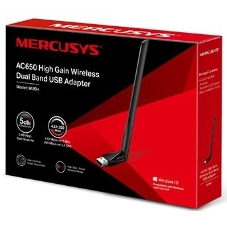 Двухдиапазонный Wi-Fi USB адаптер Mercusys MU6H AC650 высокого усиления