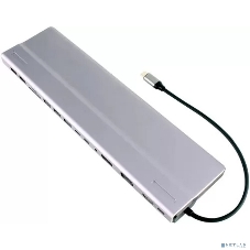 Адаптер VCOM TypeC -->3*USB3.0+2*USB2.0+VGA+RJ45+SD+TF+AUD+HDMI+DP+2*USB3.1 Data+PD