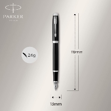 Набор ручек Parker IM Core FK221 (CW2093215) черный CT сталь нержавеющая, подарочная коробка ручка перьевая, ручка шариковая