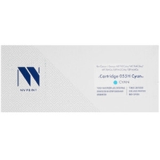 Картридж лазерный NVPrint совместимый NV-055H Голубой (БЕЗ ЧИПА) для Canon i-Sensys MF742Cdw/MF744Cdw/MF746Cx/LBP663Cdw/LBP664Cx (5900k)