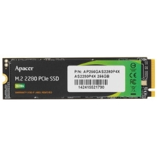 Накопитель SSD Apacer AS2280P4X, 256Gb, M.2 2280, PCIe 3.0 x4, NVMe, R/W 2100/1300