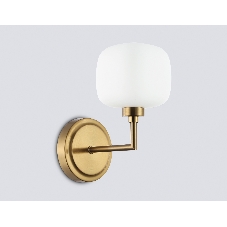 Настенный светильник Ambrella light LH53021 BS/FR латунь/белый матовый G9 max 40W 195*120*230