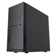 Корпус Powerman ES555BK-450W Black, Mini-Tower, чёрный, БП 450 Вт