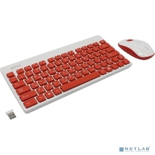 Комплект клавиатура+мышь Smartbuy 220349AG беспроводной, USB, 1600 DPI, белый/красный