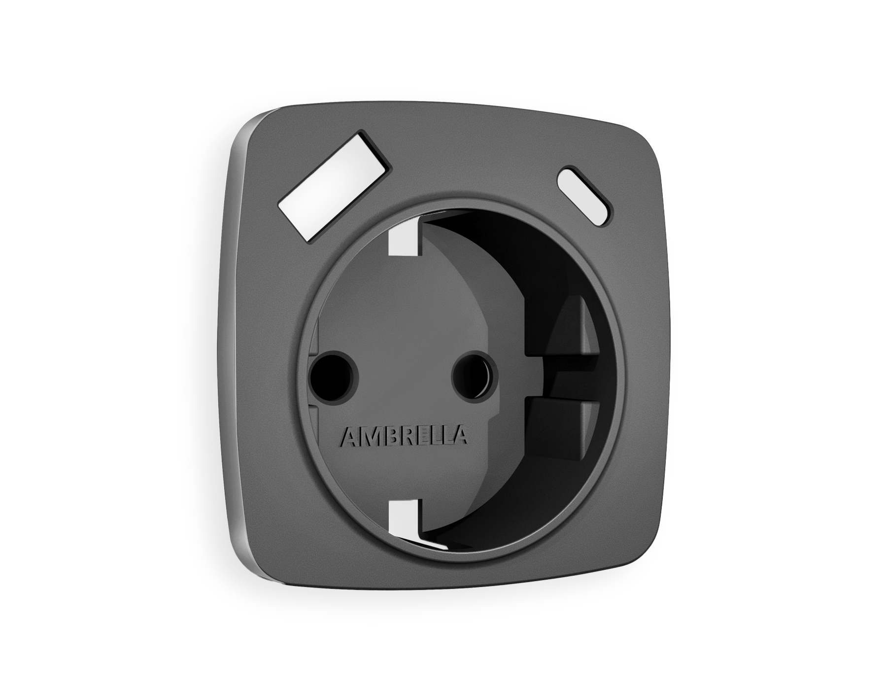 Лицевая панель OMEGA (Антрацит серый) для электрической розетки с/з со шторками 2USB A+C QUANT OP6600
