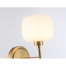 Настенный светильник Ambrella light LH53021 BS/FR латунь/белый матовый G9 max 40W 195*120*230