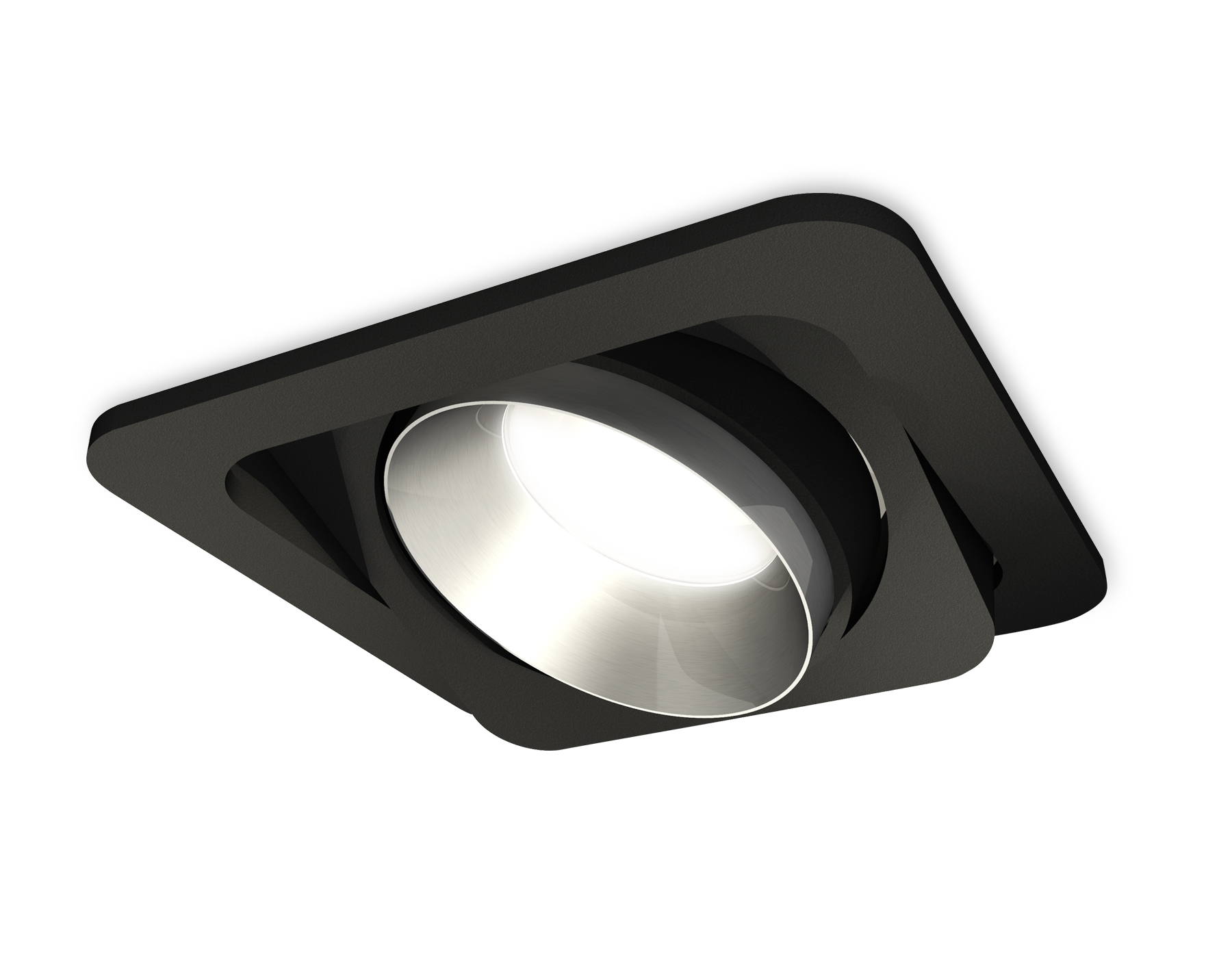 Комплект встраиваемого поворотного светильника Ambrella light XC7659023 SBK/MCH черный песок/хром матовый MR16 GU5.3 (C7659, N7033)
