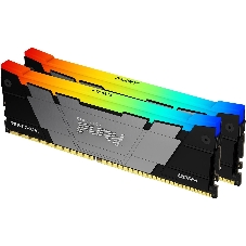 Оперативная память Kingston Fury Renegade, DDR4, 64Gb (2x32GB), 3200MHz, CL16, DIMM, радиатор, RGB, серебристый/черный