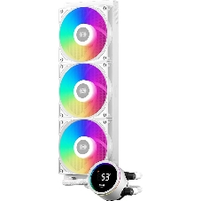 Система охлаждения Water Cooling System PCCooler DA360 Pro ARGb WH (300W, 360мм, белый, ARGb/Fans: 3x120мм, 75.8CFM, 33.7dBA, 2200RPM/Pump height 57мм, 28dBA, 3000RPM, Rad thickness 27мм/S: 1851, 1700, 1200, 20XX, 115X, AM5, AM4)