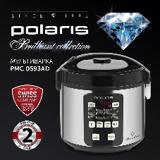 Мультиварка Polaris PMC 0593AD серебристый/черный, 5 л, 770 Вт, кнопки