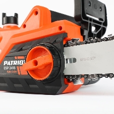 Пила цепная электрическая Patriot ESP 2418, 2400Вт, 18'/45 см, 3/8, 1,3мм 62 зв, плавный пуск, бесключевая натяжка цепи, термозащита