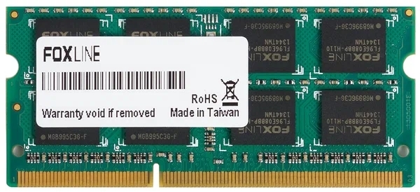 Оперативная память Foxline, DDR4, 8Gb (1x8 Gb), 3200 MHz, CL22, SO-DIMM (совместимо только с процом Intel)