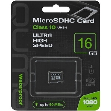 Флеш карта QUMO QM16GMICSDHC10U1 16Gb MicroSDHC Class 10 UHS-I, SD adapter
