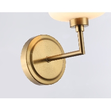 Настенный светильник Ambrella light LH53021 BS/FR латунь/белый матовый G9 max 40W 195*120*230