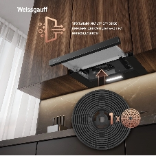 Вытяжка Weissgauff TEL 500 Black Glass