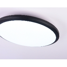 Потолочный светодиодный светильник Ambrella light FZ1233 BK черный IP44 22W 6400К D260*55 (Без ПДУ)