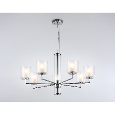 Люстра Ambrella light LH56003/7 СH/FR хром/белый матовый E14*7 max 40W D790*1260