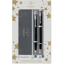 Набор ручек Parker IM Core FK221 (CW2093215) черный CT сталь нержавеющая, подарочная коробка ручка перьевая, ручка шариковая