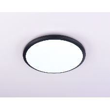Потолочный светодиодный светильник Ambrella light FZ1233 BK черный IP44 22W 6400К D260*55 (Без ПДУ)