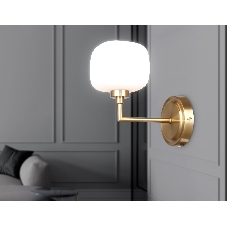 Настенный светильник Ambrella light LH53021 BS/FR латунь/белый матовый G9 max 40W 195*120*230