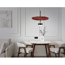 Светильник Ambrella light LH72613 BK/RD черный/красный 6W 3000K D300*260-1770