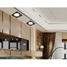 Светильник Ambrella light TN51804 BK черный GX53 max 15W 110*110*23