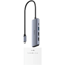USB-концентратор CUDY UH405, USB Type-C, HDMI, USB, адаптер/ USB Type-C