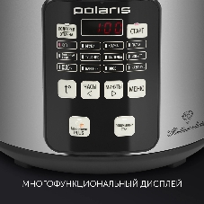 Мультиварка Polaris PMC 0593AD серебристый/черный, 5 л, 770 Вт, кнопки