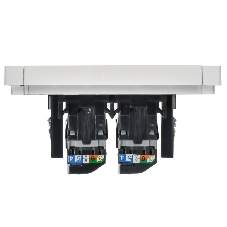 Розетка компьютерная 2-ая RJ45 кат.5E IEK FORTE&PIANO FP233 белый