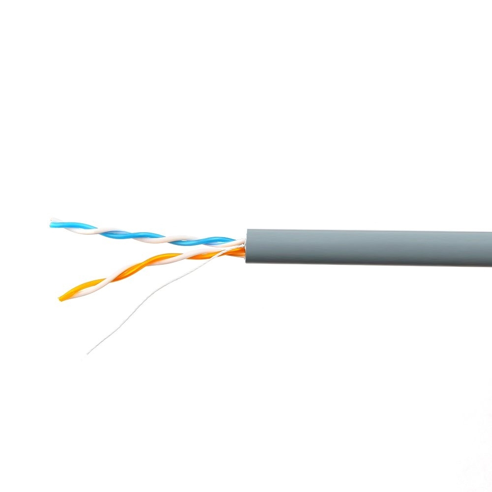 Кабель SkyNet Light UTP indoor 2x2x0,46, медный, FLUKE TEST, кат.5e, однож., 100 м, box, серый