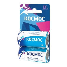 Элемент питания Космос солевой D/R20 (блист.2шт) Элемент питания Космос солевой D/R20 (блист.2шт)