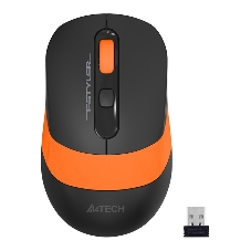 Мышь беспроводная A4Tech Fstyler FG10S черный/оранжевый, 2000 dpi, радиоканал, USB, кнопки - 4