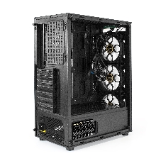 Компьютерный корпус Miditower ExeGate i3 BASE-NPX500 (ATX, БП 500NPX с вент. 12 см, с окном, 1*USB+1*USB 3.0, аудио, 4 вент. 12см с RGb подсветкой)