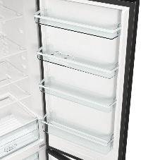 Холодильник Gorenje NRK6202EBXL4 черный матовый двухкамерный 235/96л морозилка снизу, No Frost