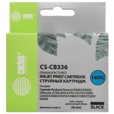 Картридж струйный Cactus CS-CB336 №140XL черный (29 мл.) для HP DJ D4263/D4363/DJ J5783/J6413/PSC C4273/C4283/C4343/C4383/C4473/C4483/C4583/C5283/D5363