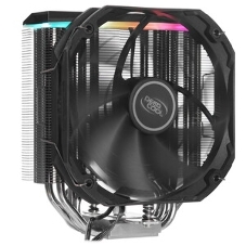 Кулер для процессора DEEPCOOL AS500 черный, 140 мм, алюминий/медь, 1200 об/мин, 26 дБ, 4 pin, 220 Вт, 164 мм
