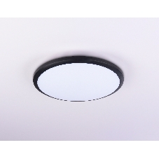 Потолочный светодиодный светильник Ambrella light FZ1233 BK черный IP44 22W 6400К D260*55 (Без ПДУ)