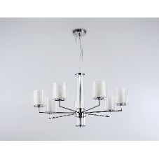 Люстра Ambrella light LH56003/7 СH/FR хром/белый матовый E14*7 max 40W D790*1260