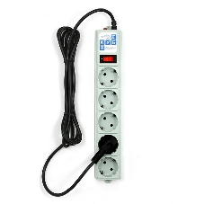 Фильтр-удлинитель Power Cube B 3,0 м 5 розеток (серый) 10А/2,2 кВт