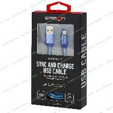 Кабель Crown USB - USB Type-C CMCU-3072C blue