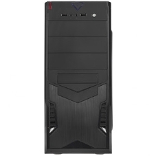 Компьютерный корпус Miditower ExeGate CP-601-UNS500 (ATX, БП UNS500 с вент. 12см, 2*USB, аудио, черный)
