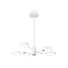 Подвесной светодиодный светильник Ambrella light FL51635/6 WH/GD белый/золото 3000K/4200K/6400K 50W D800*780 (Без ПДУ)