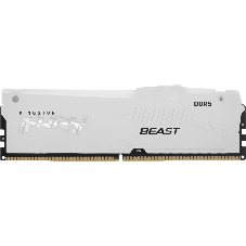 Оперативная память Kingston Fury Beast, DDR5, 16Gb (1x16 GB), 6000 MHz, CL30, радиатор, RGB, белый